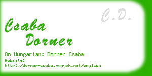 csaba dorner business card
